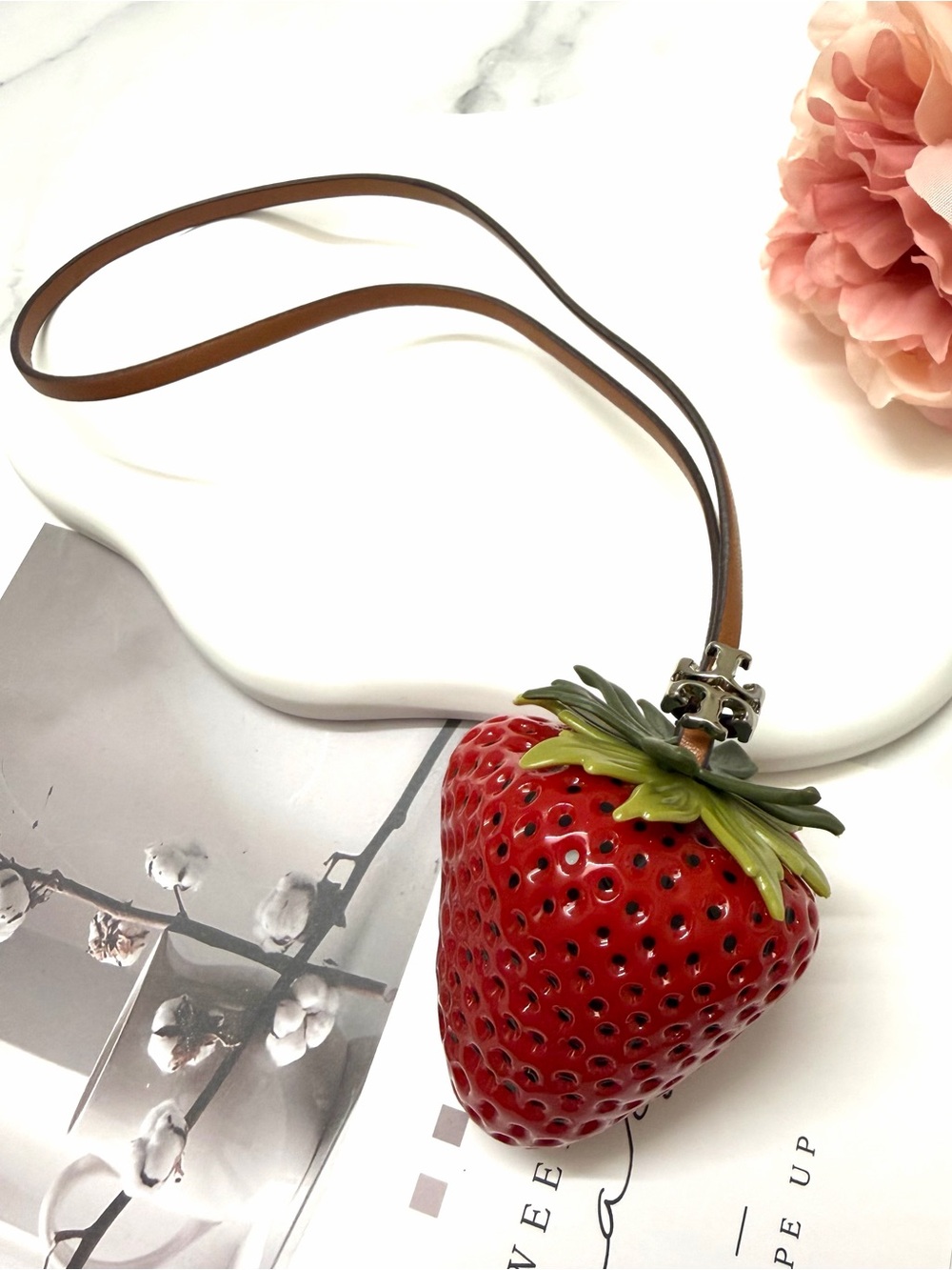 Tory Burch Strawberry bag charm